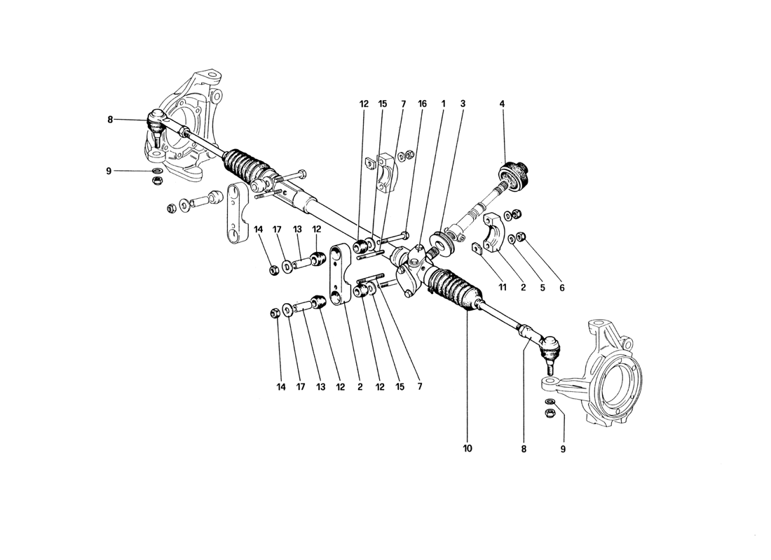 Schematic: Steering Box And Linkage