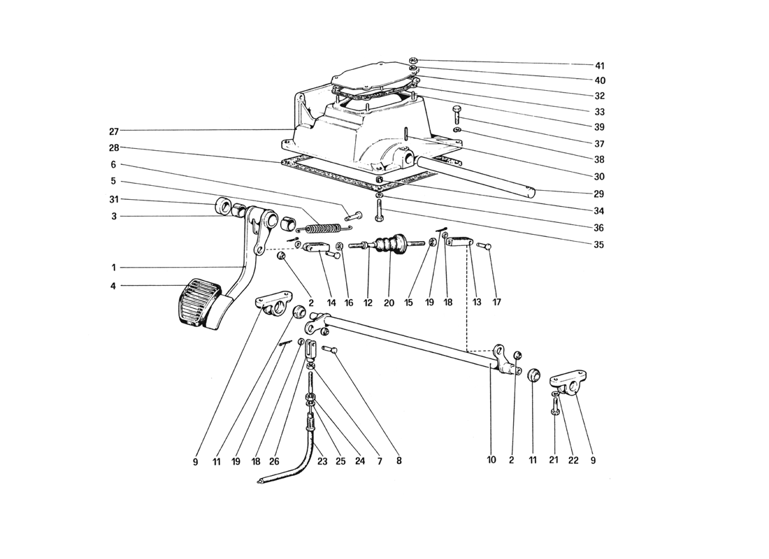 Schematic: Pedal Board Clutch Control (Variants For Rhd Version)