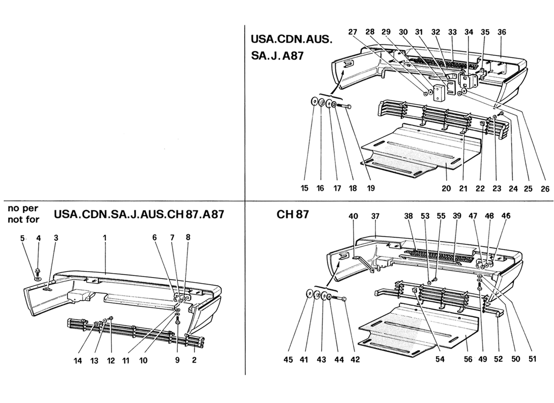 Schematic: Rear Bumpers