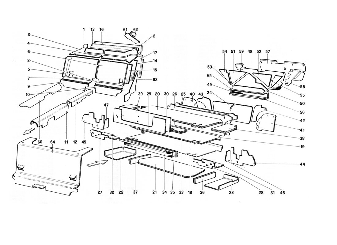 Schematic: Luggage And Passenger Compartment Insulation (For Us - Aus - Sa - J)