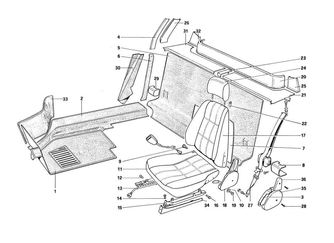 Schematic: Interior Trim, Accessories And Seats