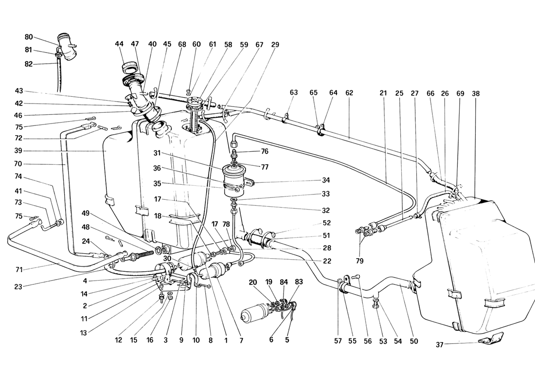 Schematic: Fuel Pump And Pipes