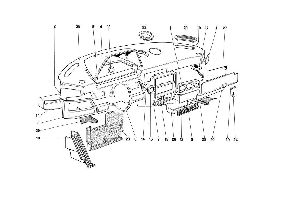 Schematic: Instruments Panel (Until Car No. 71595)