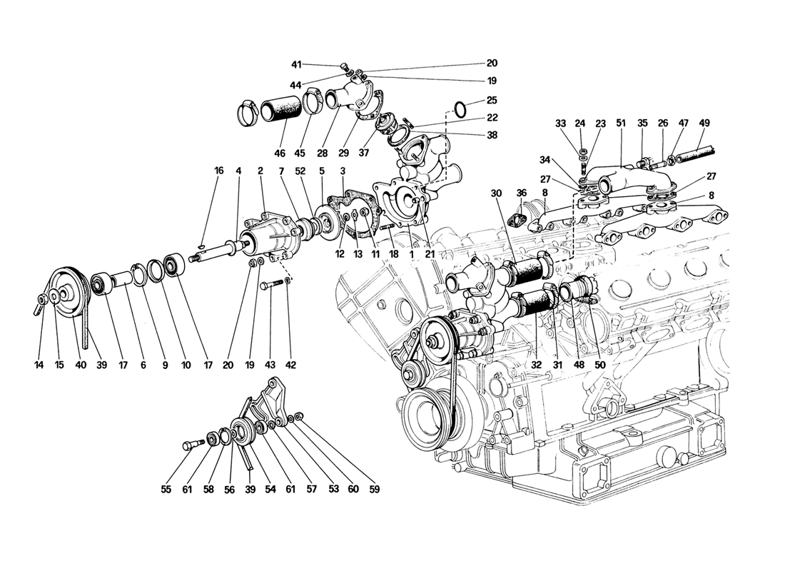 Schematic: Water Pump And Piping