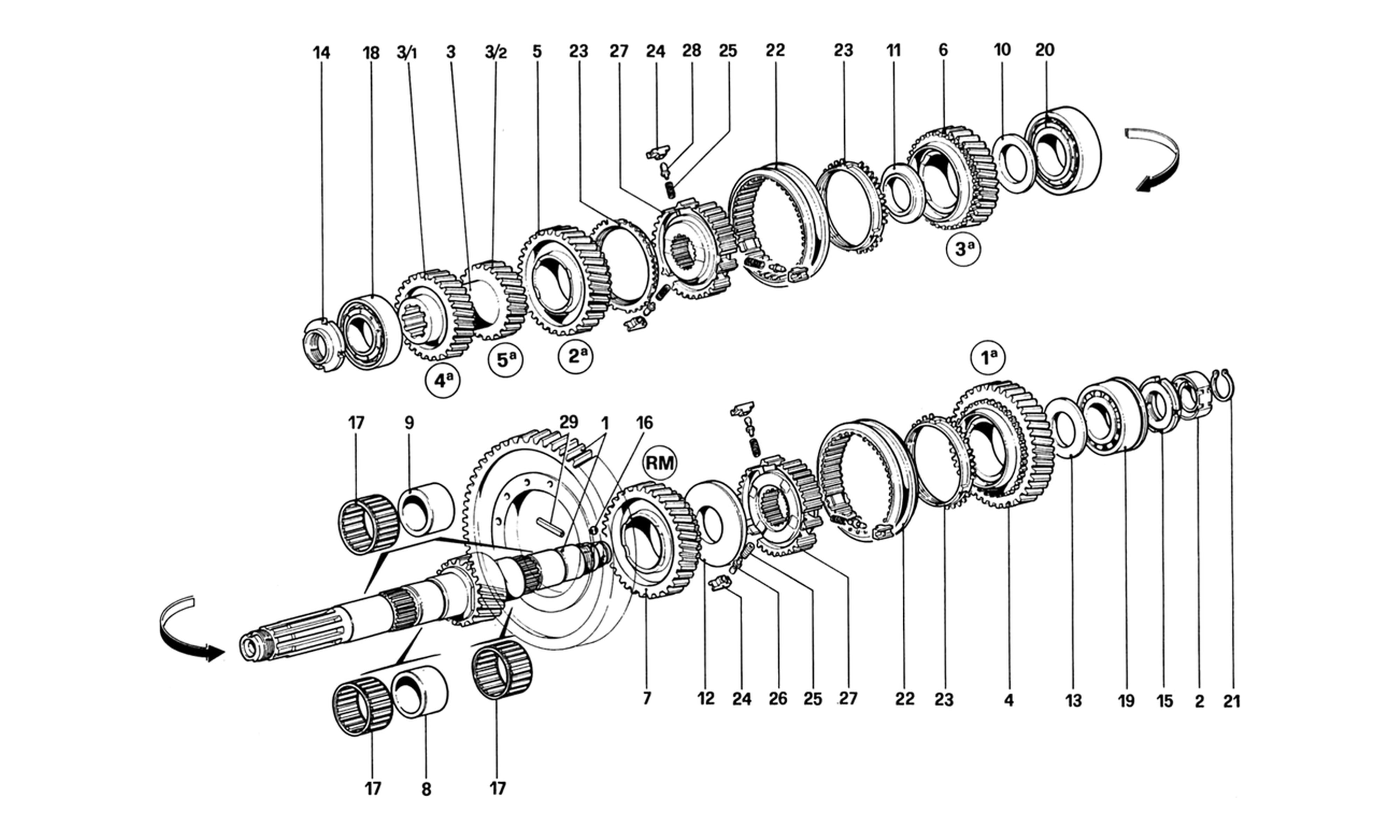 Schematic: Lay Shaft Gears