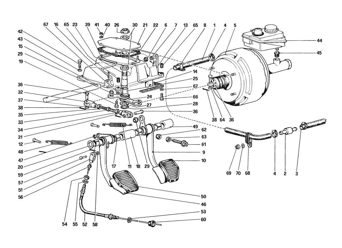 Schematic: Pedal Board - Brake And Clutch Controls (For Car With Antiskid System)