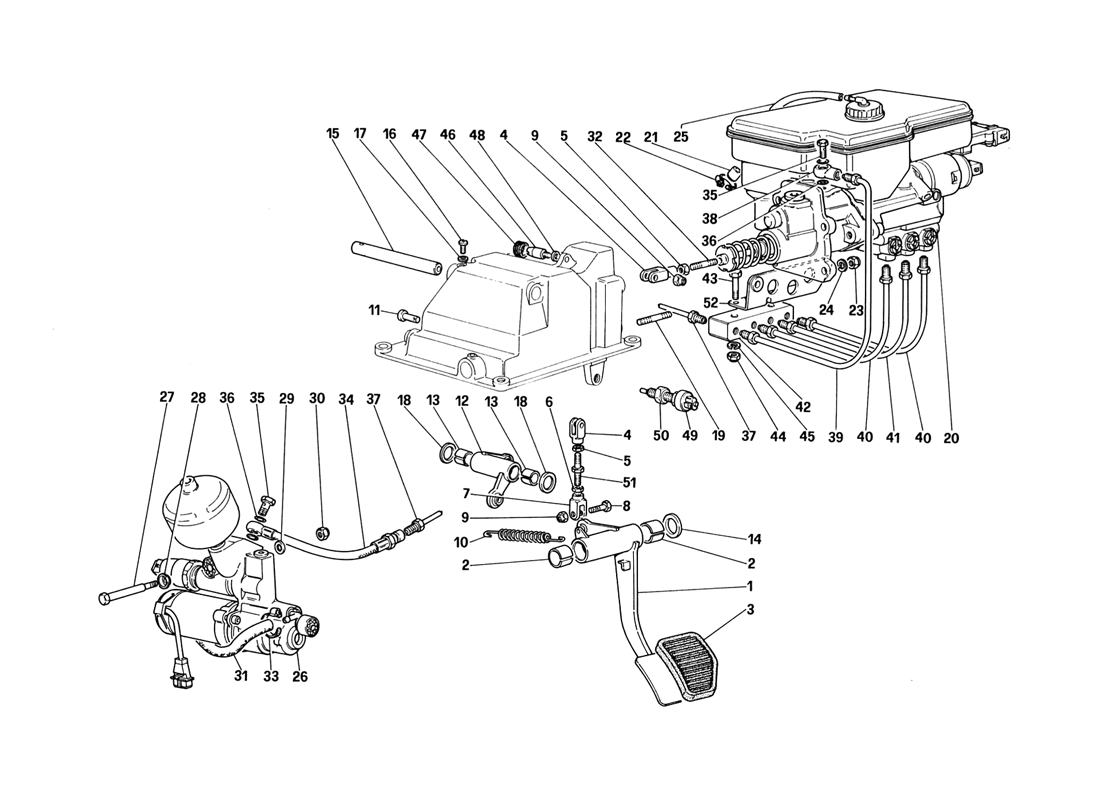 Schematic: Clutch Hydraulic System (For Car With Antiskid System)