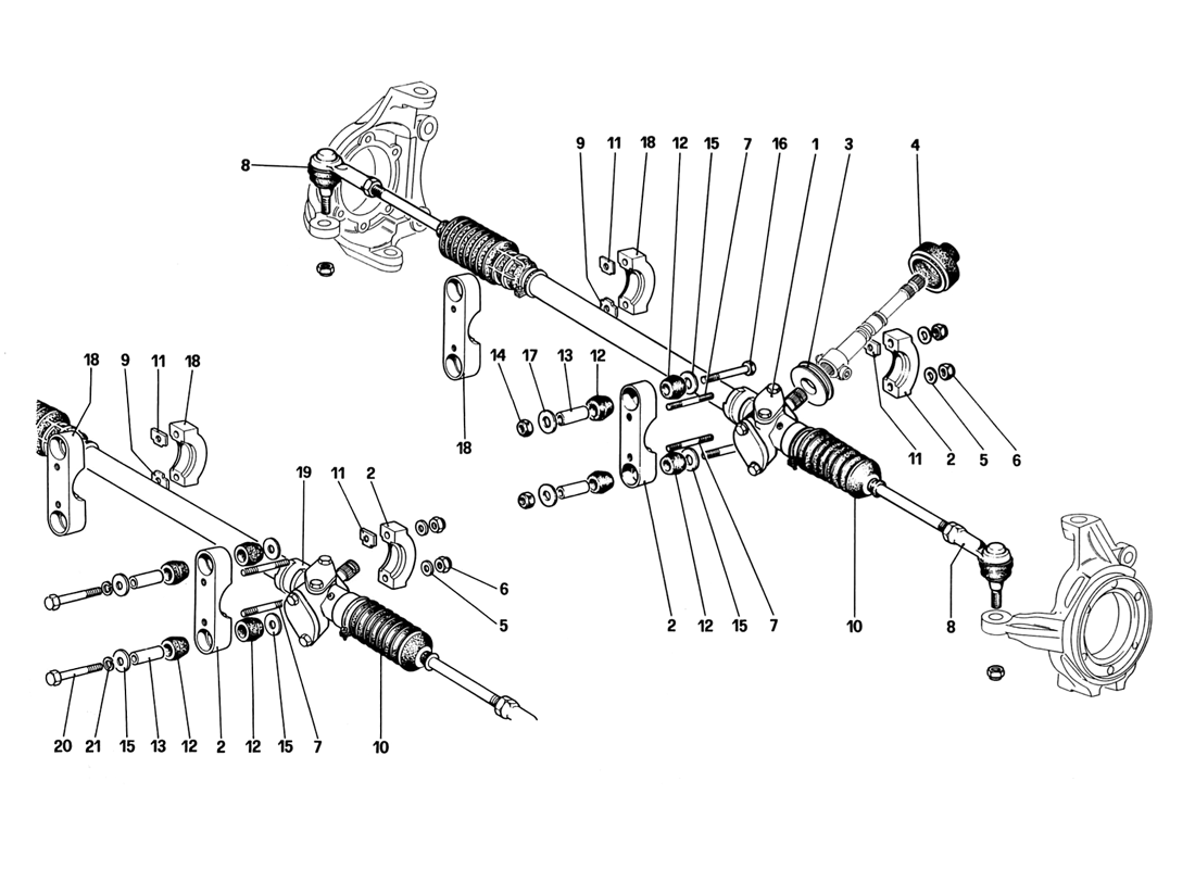 Schematic: Steering Box And Linkage