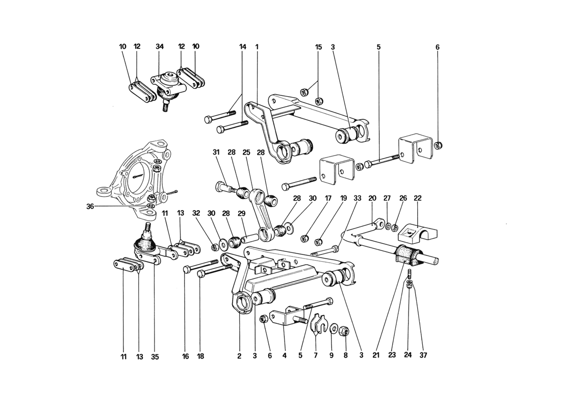 Schematic: Front Suspension - Wishbones (Starting From Car No. 76626)