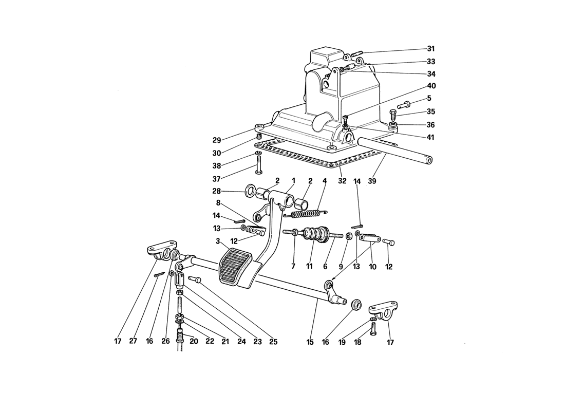 Schematic: Pedal Board - Clutch Controll (For Car With Antiskid System - Variants For Rhd Version)