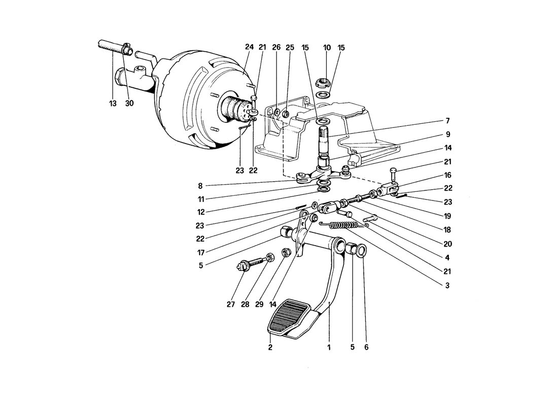 Schematic: Brake Hydraulic System (For Car Without Antiskid System - Variants For Rhd Version)