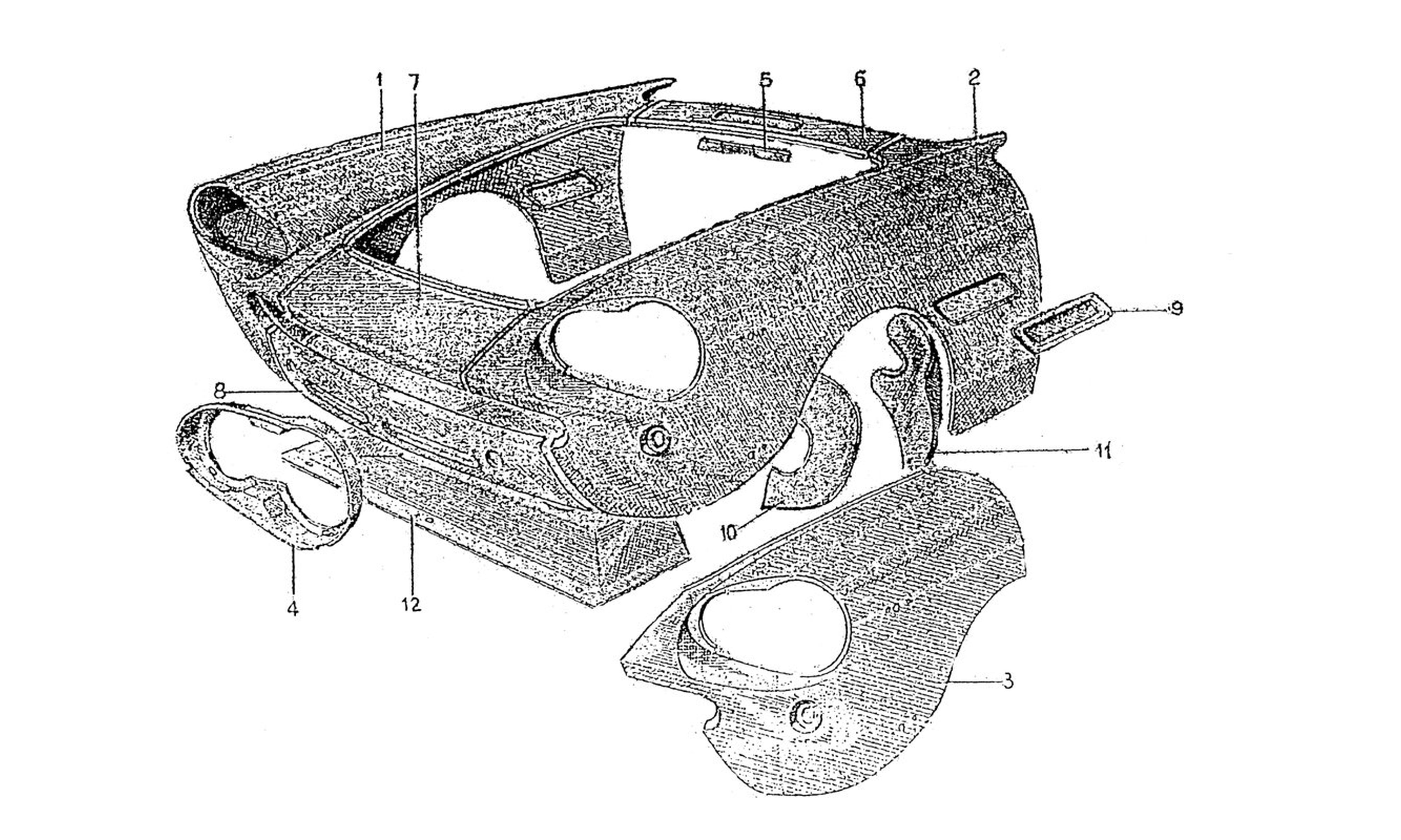 Schematic: Front End Body Panels (Edition 1)