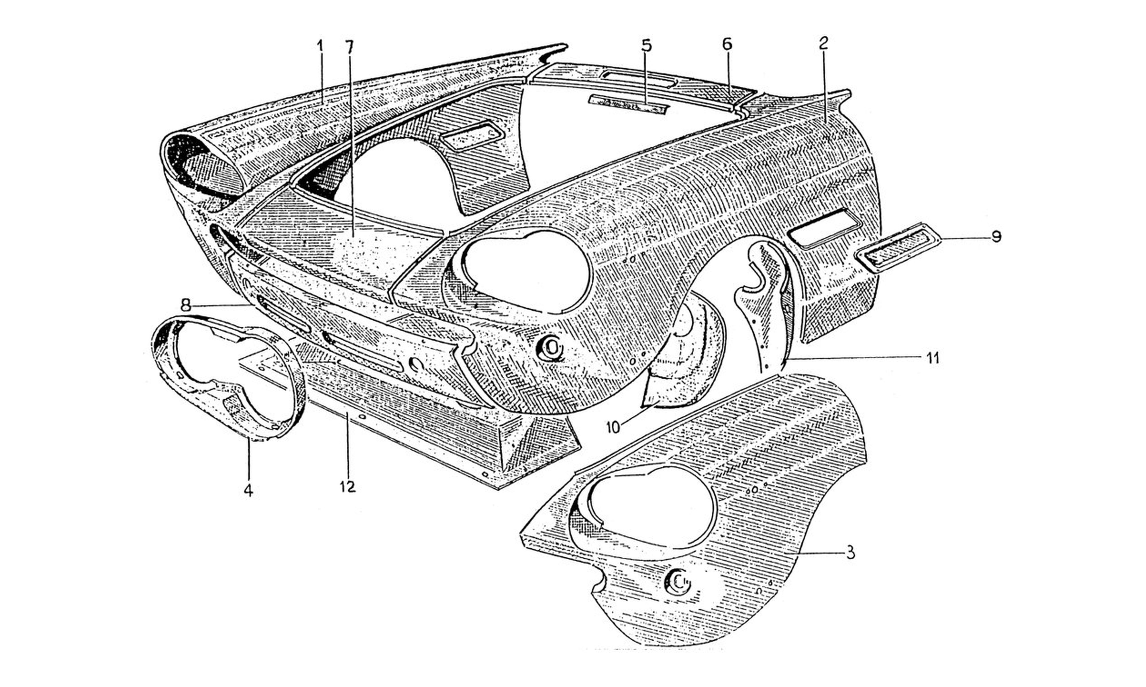 Schematic: Front End Body Panels (Edition 2)