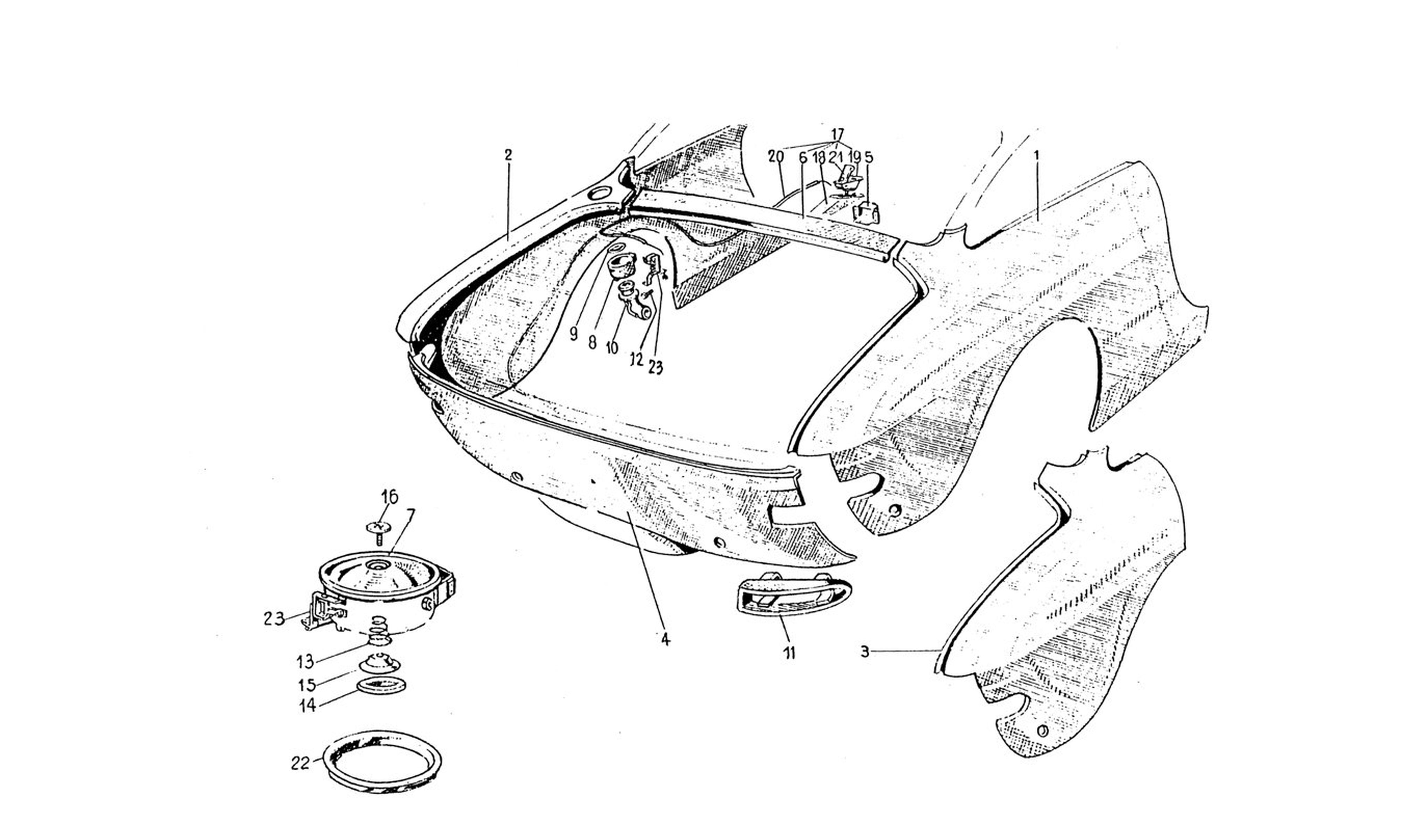 Schematic: Rear End Panels (Per G.S. D.V.N. - Per G.D. D.V.N. 60)