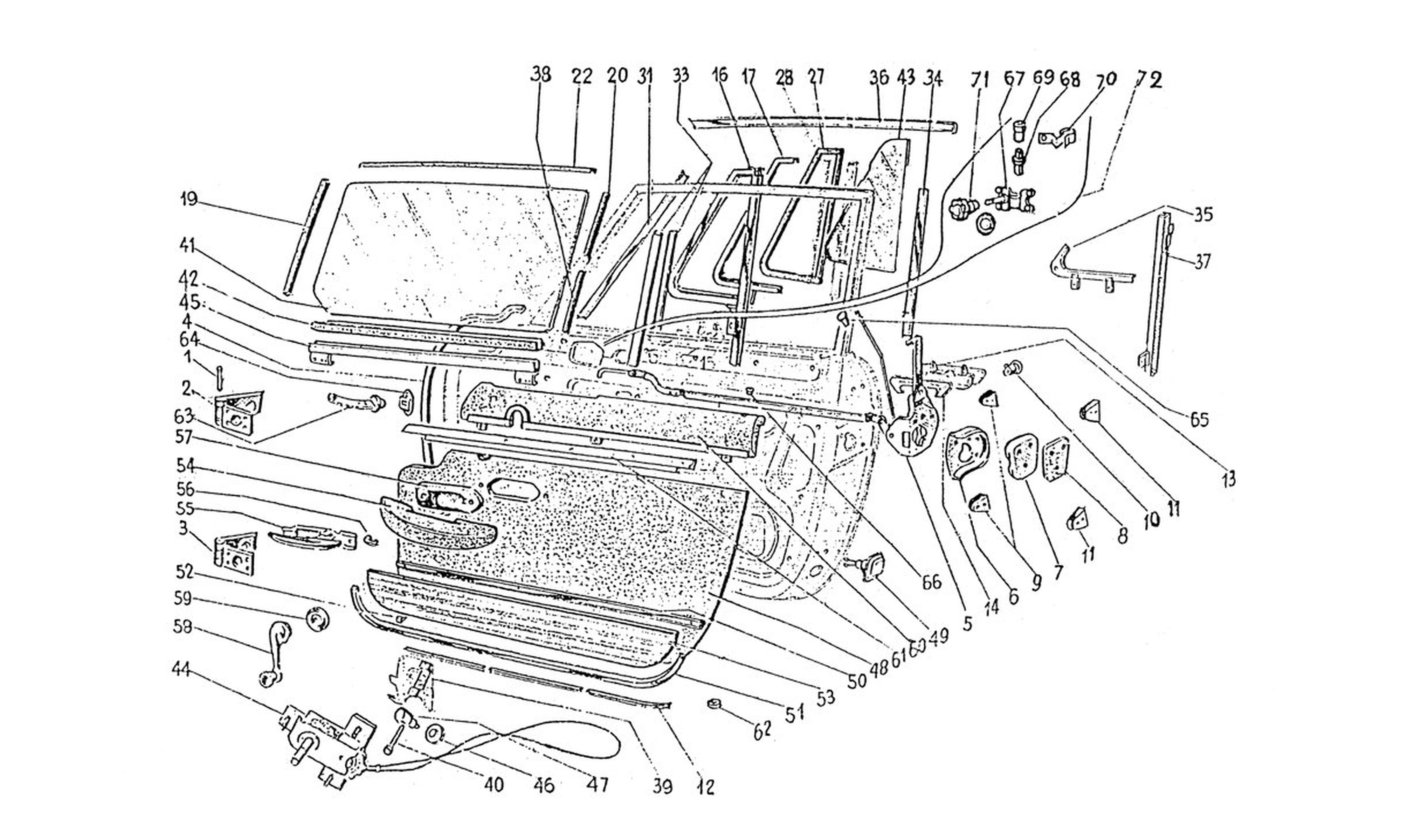 Schematic: Inner Door Trims (Edition 1 + 2 + 3)