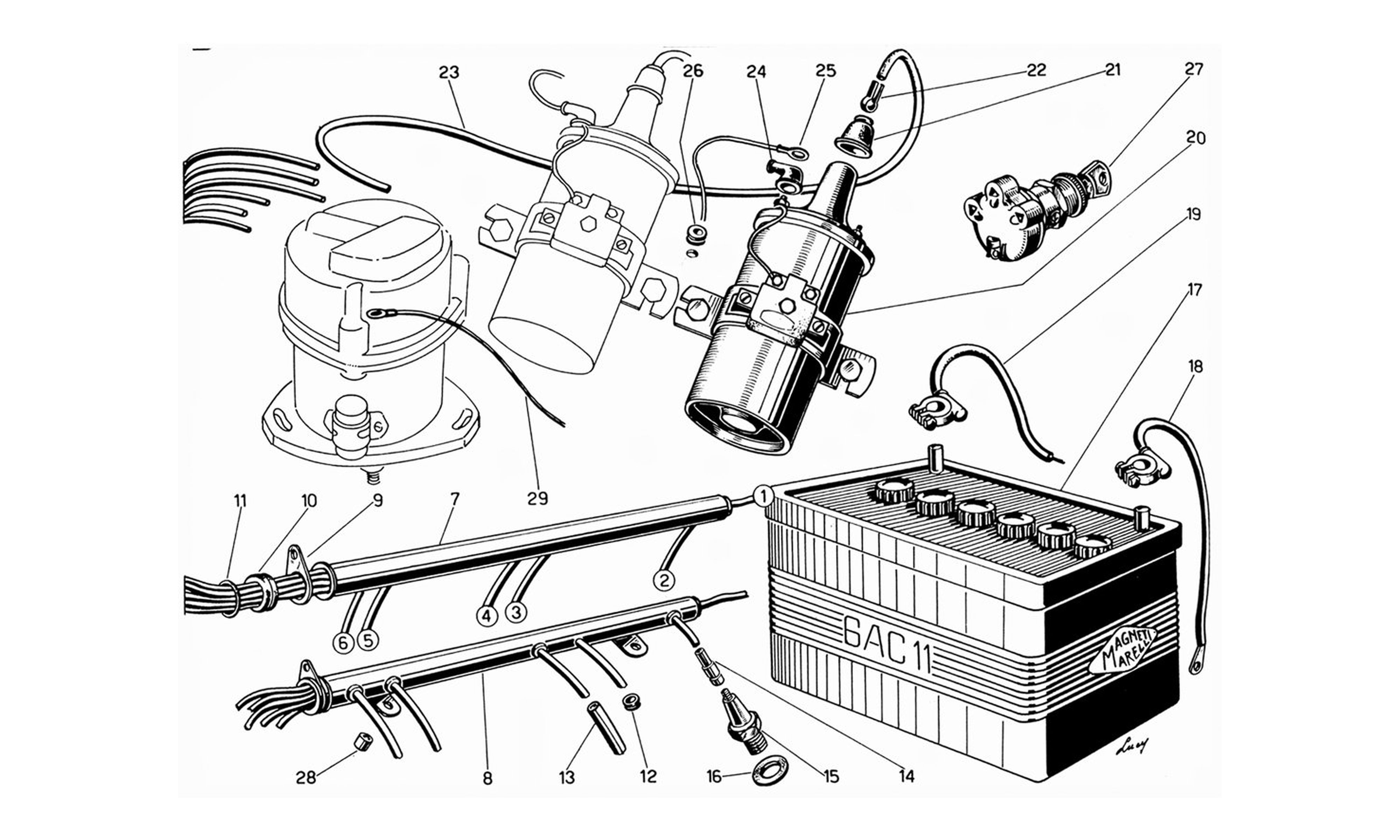 Schematic: Wiring - Ignition Coils and Battery