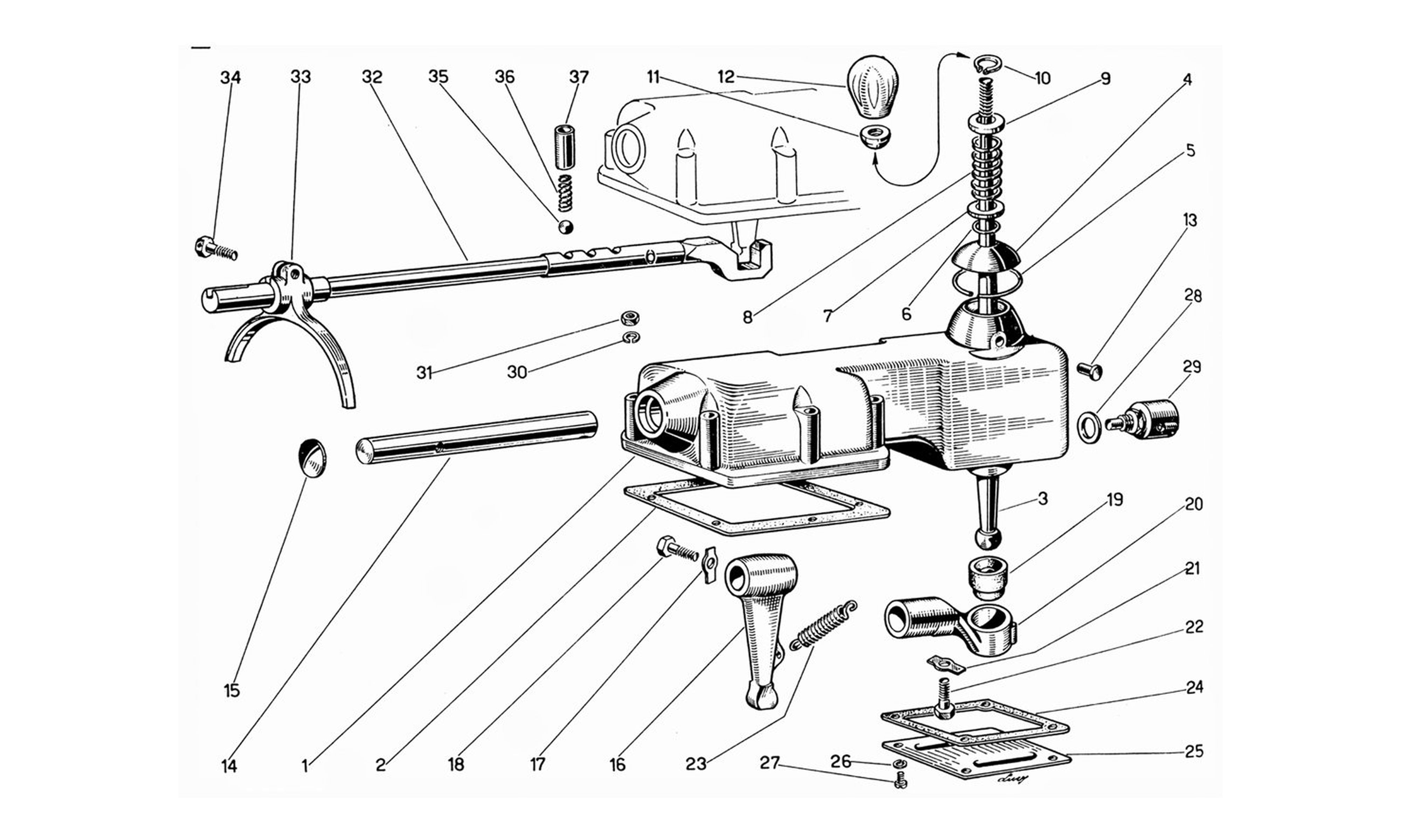 Schematic: Gearshift Lever