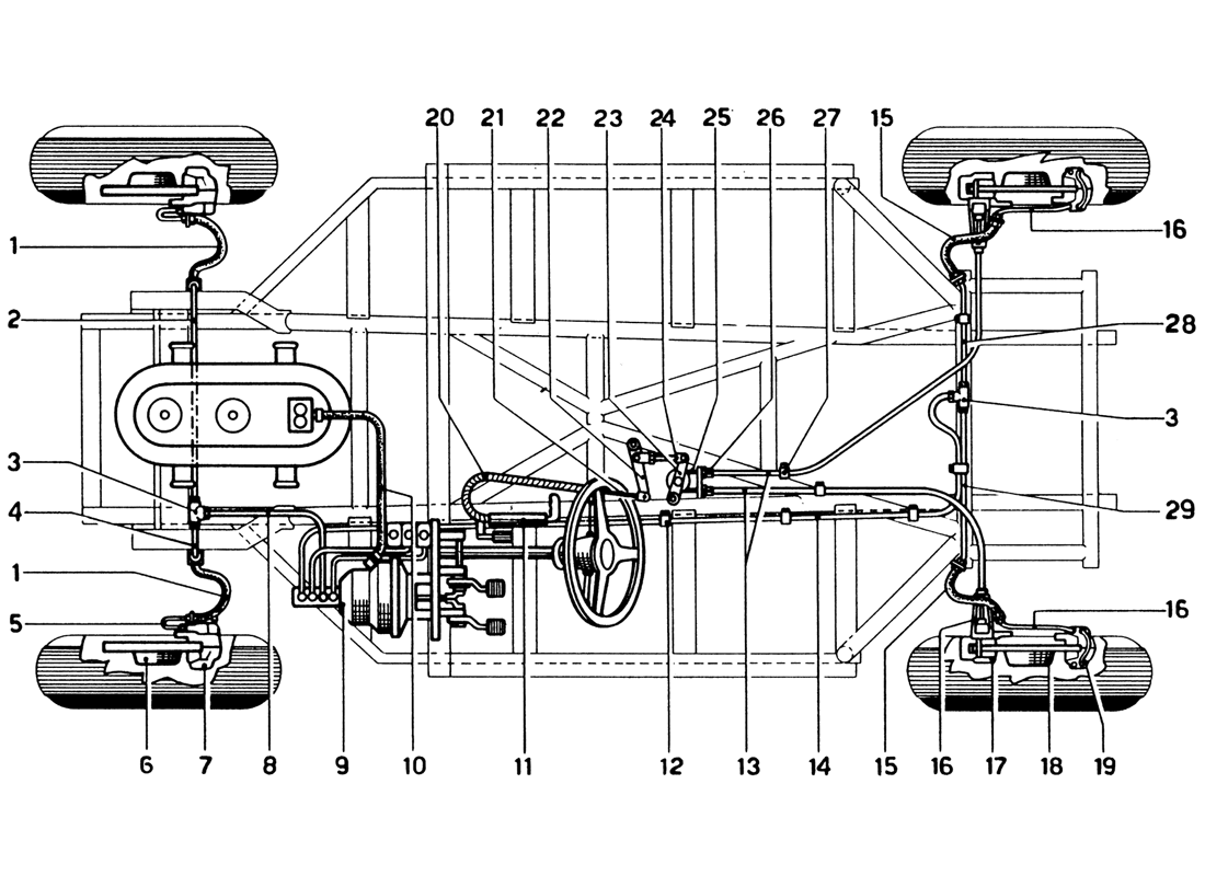 Schematic: Brake Lines & System