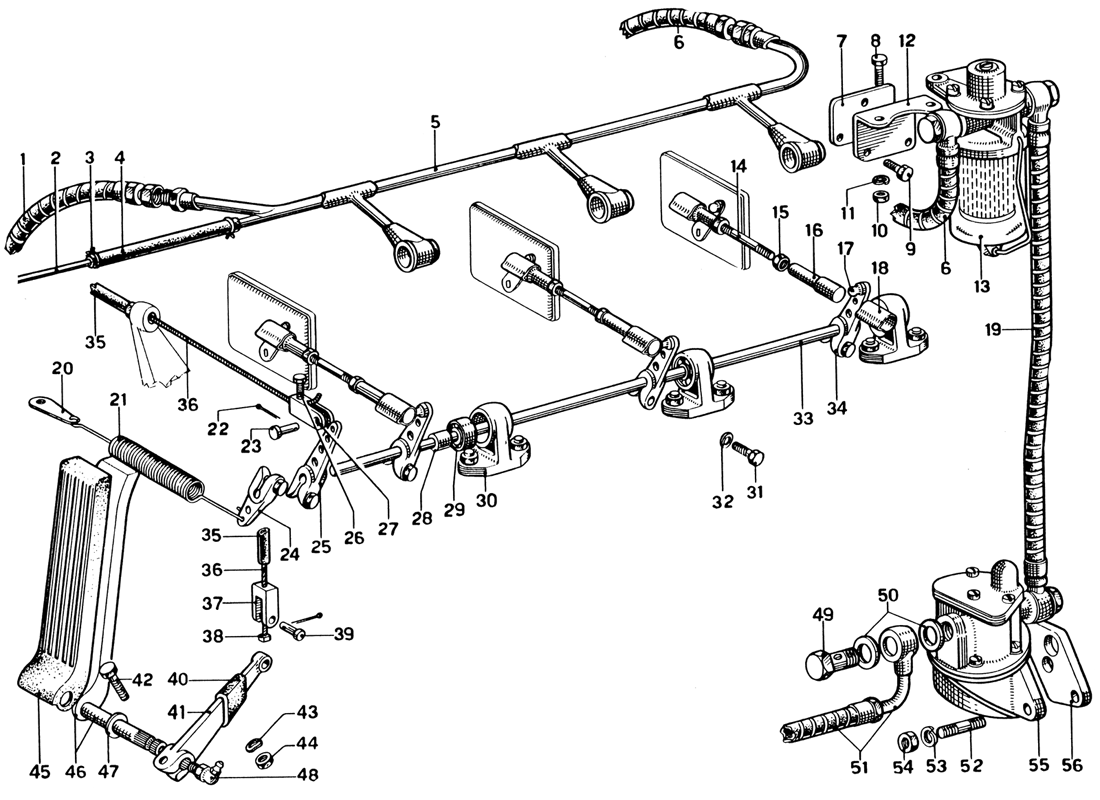 Schematic: Fuel Lines, Filters & Pumps