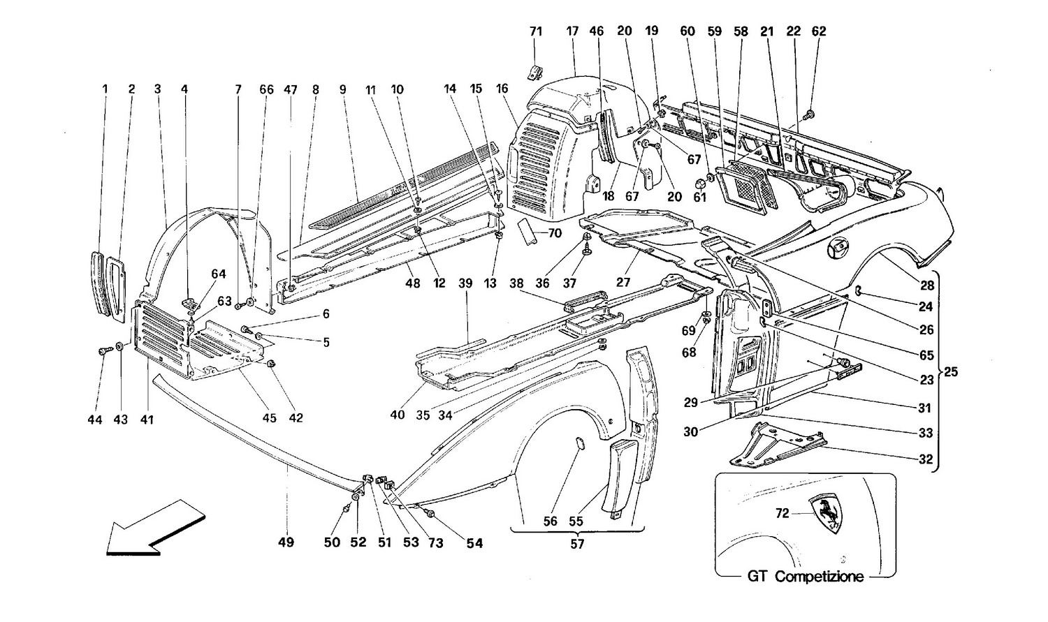 Schematic: Body - Outer Trims