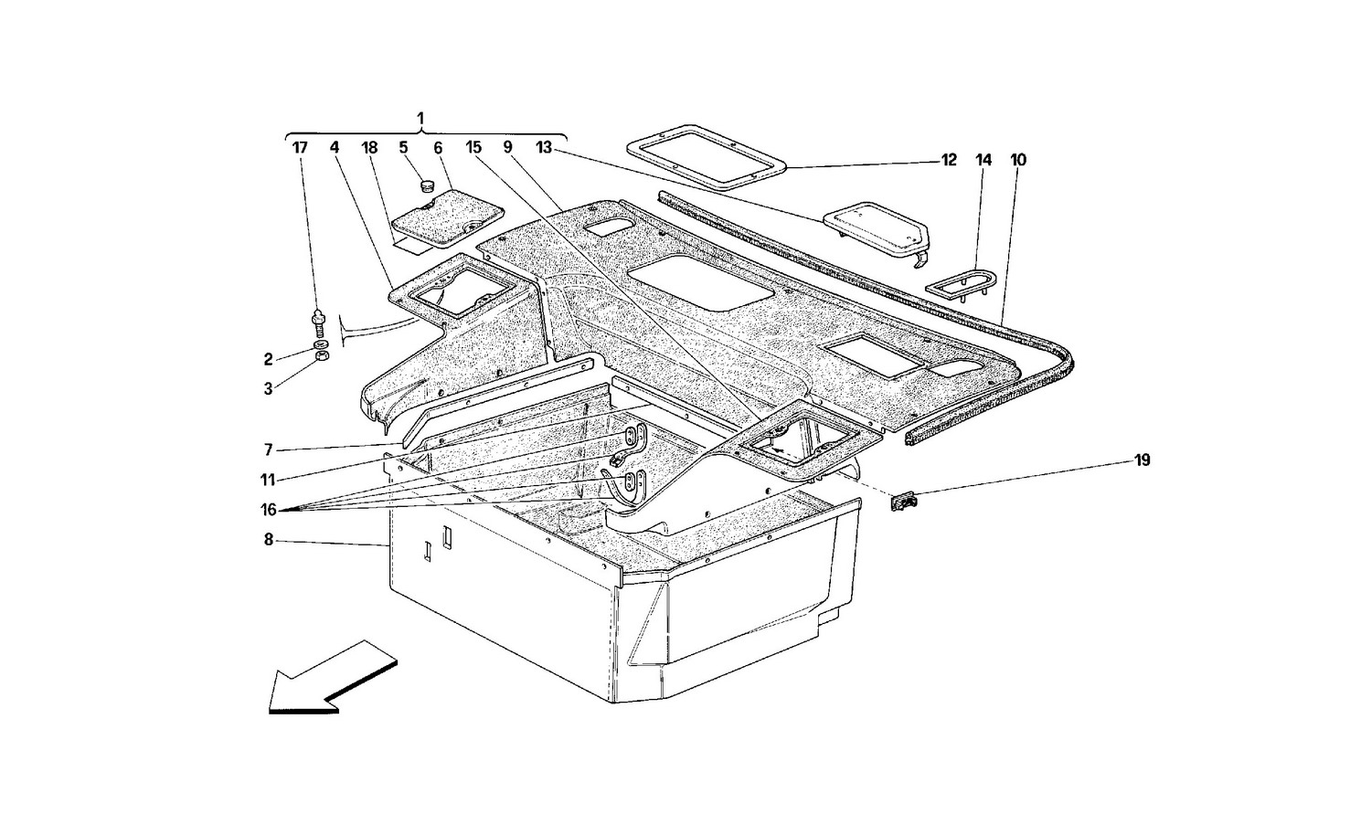 Schematic: Front Compartments Carpets