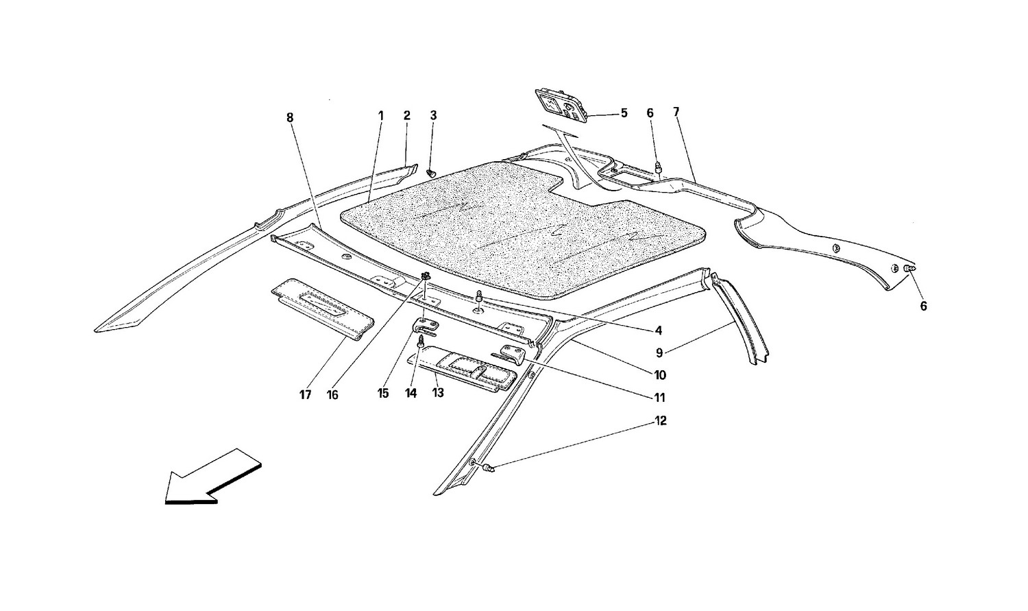 Schematic: Roof Trims -Valid For Gtb-