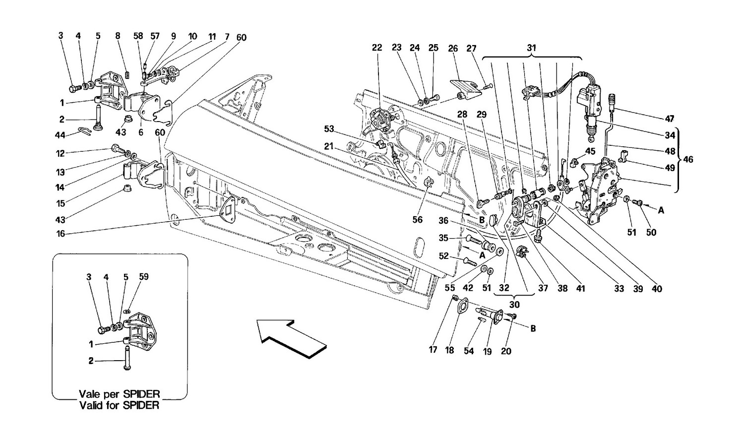 Schematic: Doors - Opening Control And Hinges