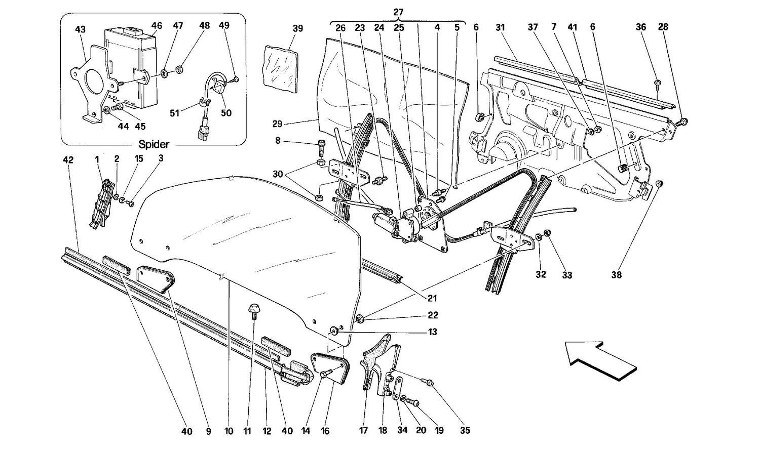 Schematic: Doors - Glass Lifting Device