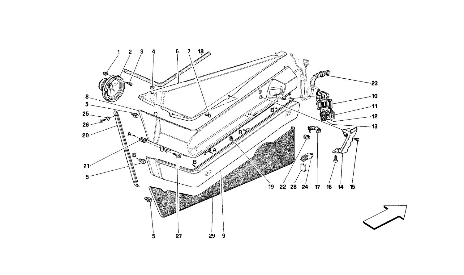 Schematic: Doors - Inner Trims -Valid For Spider-