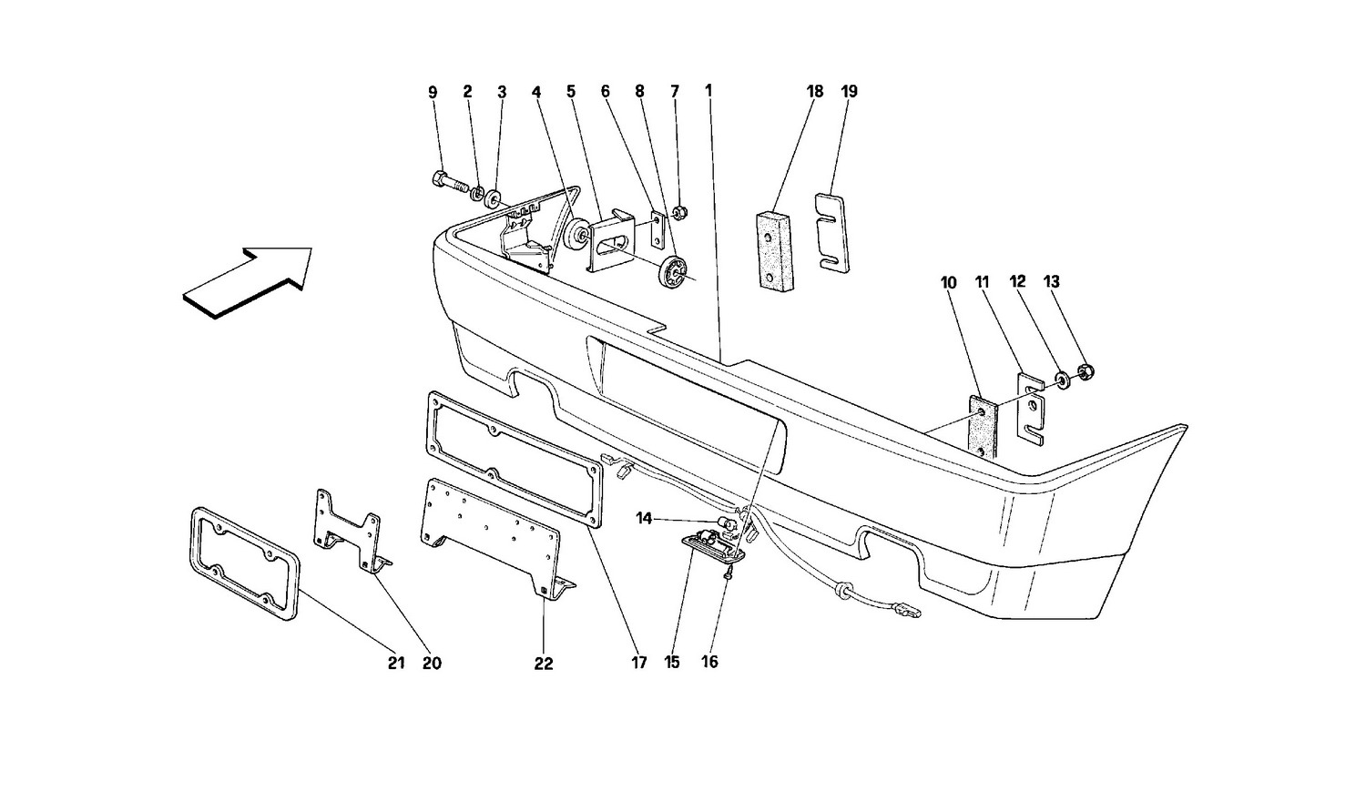 Schematic: Rear Bumper