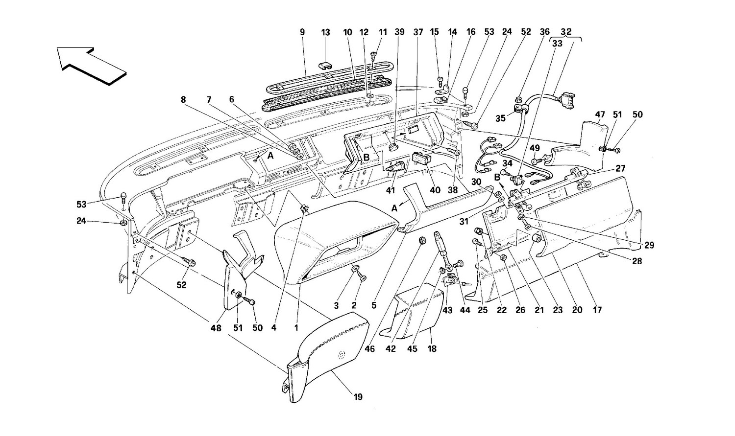 Schematic: Dashboard - Trim And Accessories -Valid For Usa-