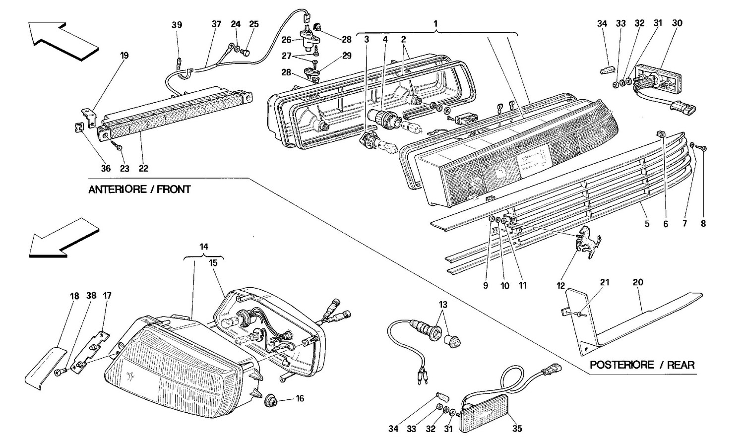 Schematic: Front And Rear Lights