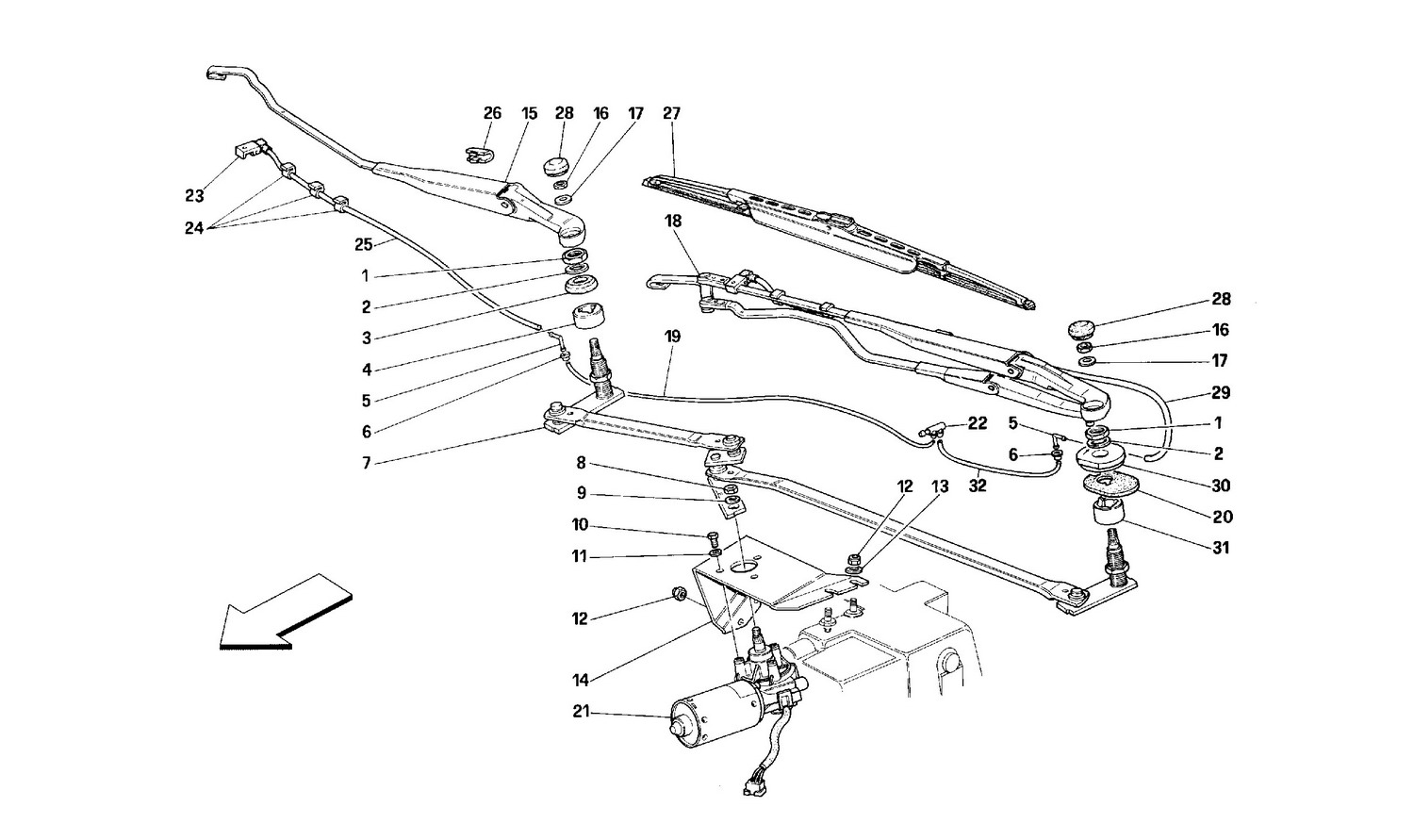 Schematic: Windshield Wiper And Controls