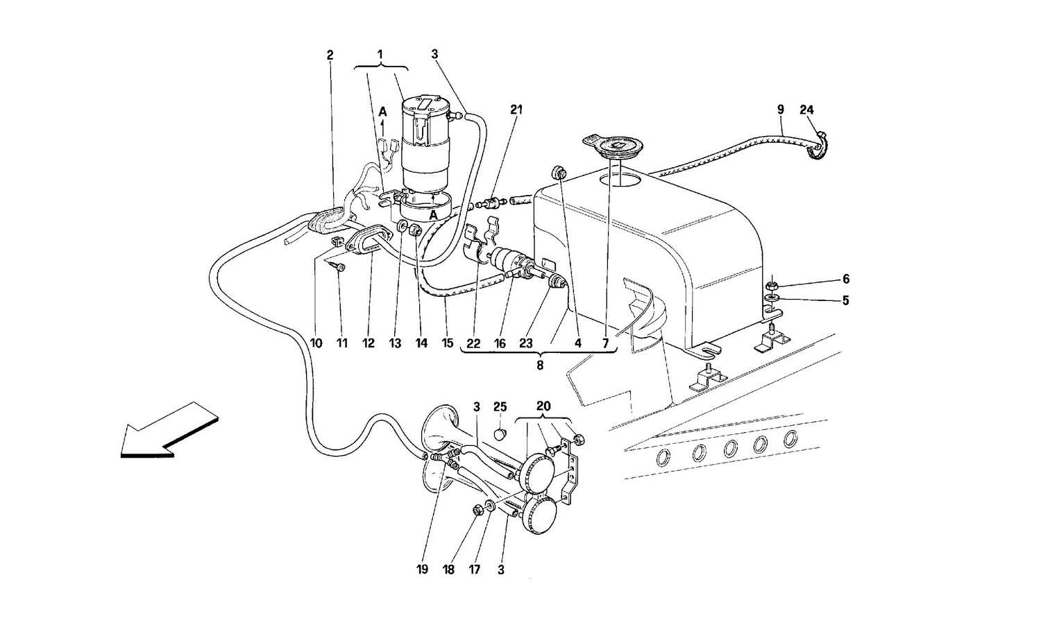 Schematic: Glass Washer And Horns