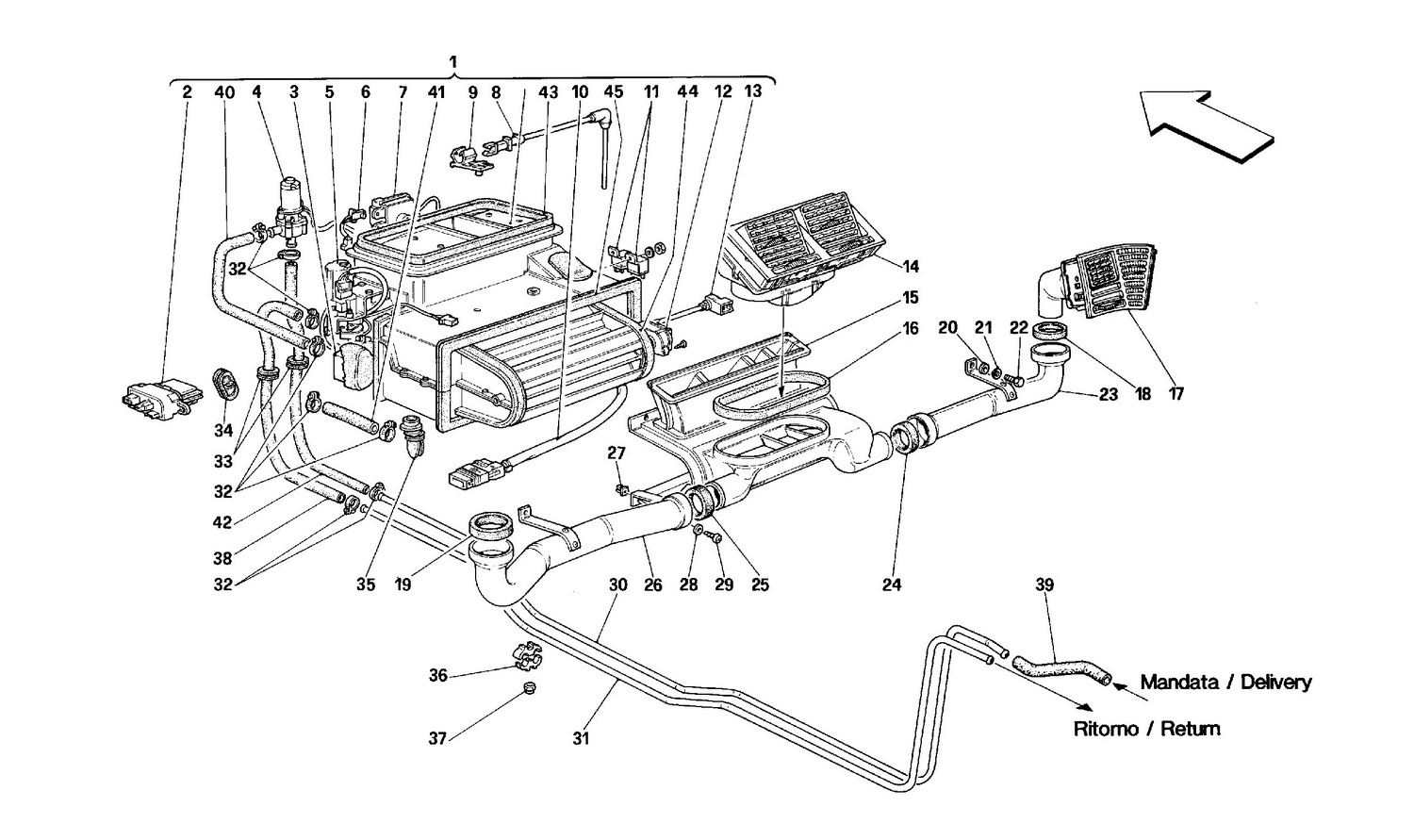 Schematic: Evaporator Unit And Passengers Compartment Aerating