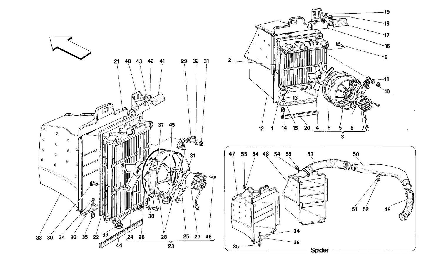 Schematic: Cooling System Radiators