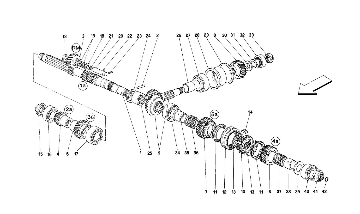 Schematic: Main Shaft Gears