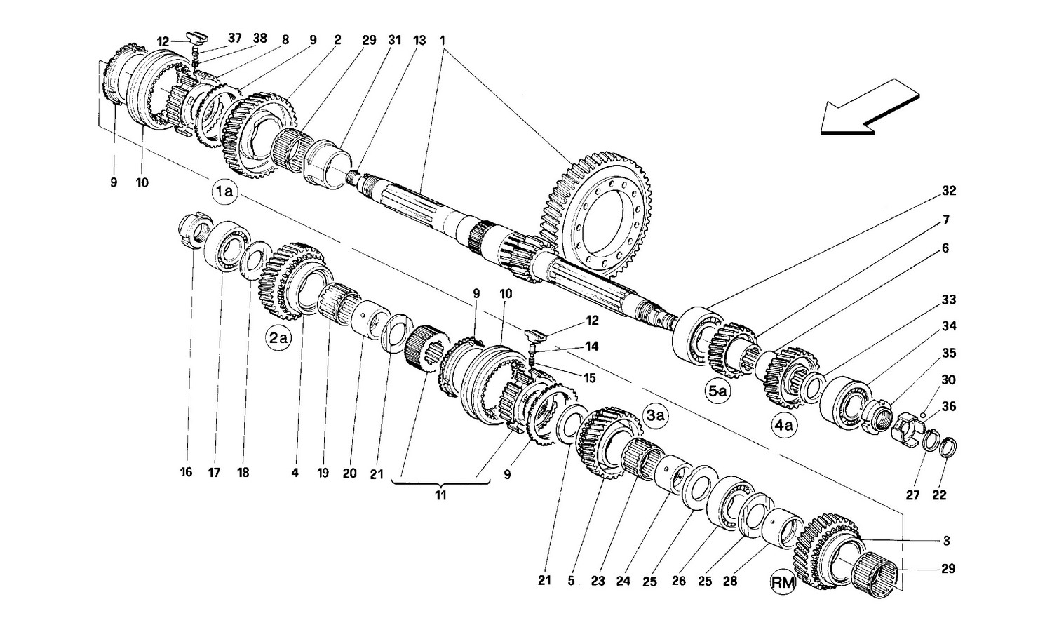 Schematic: Lay Shaft Gears