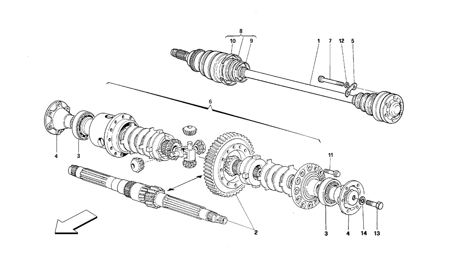 Schematic: Differential & Axle Shafts