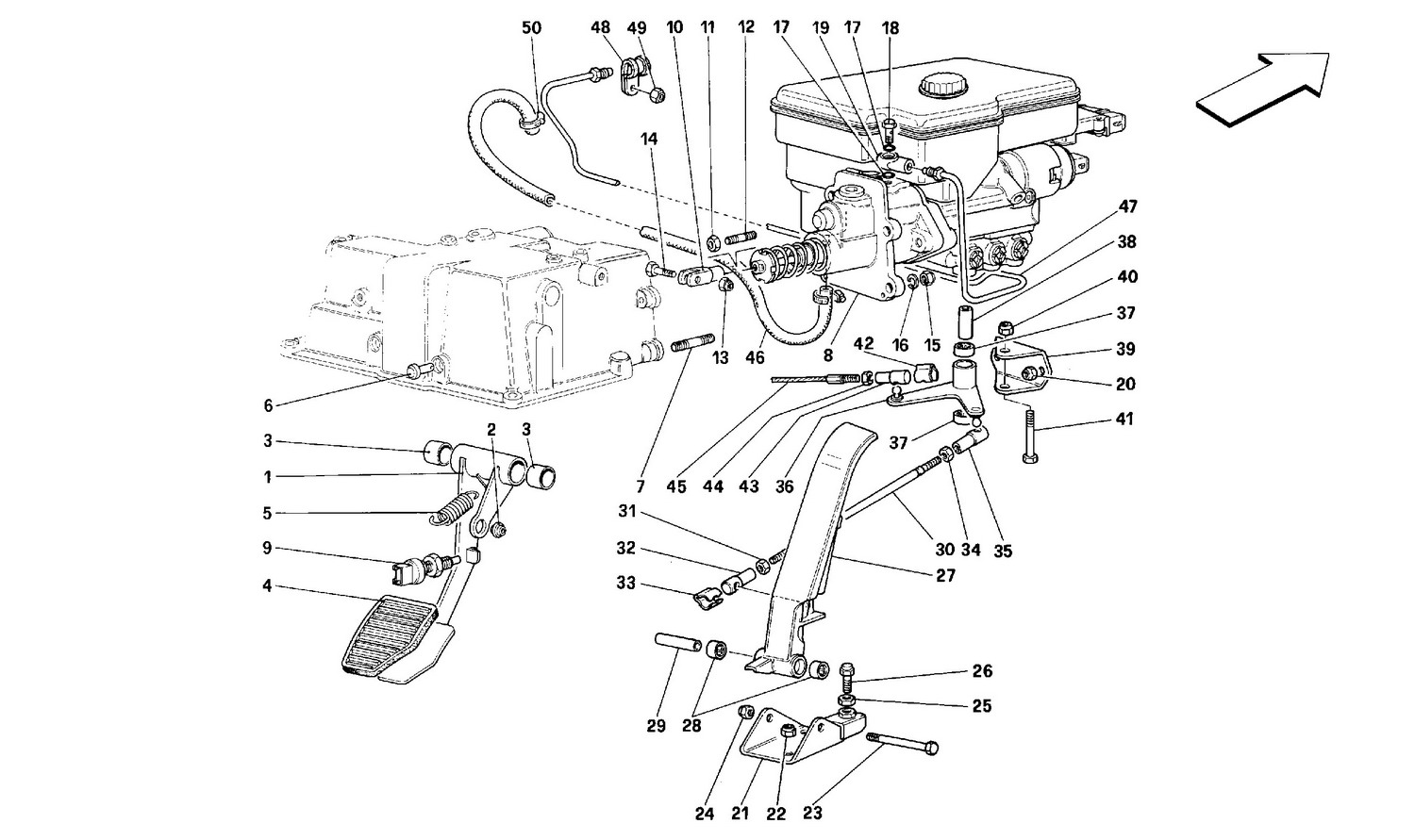 Schematic: Throttle Pedal And Brake Hydraulic System -Valid For Gd-