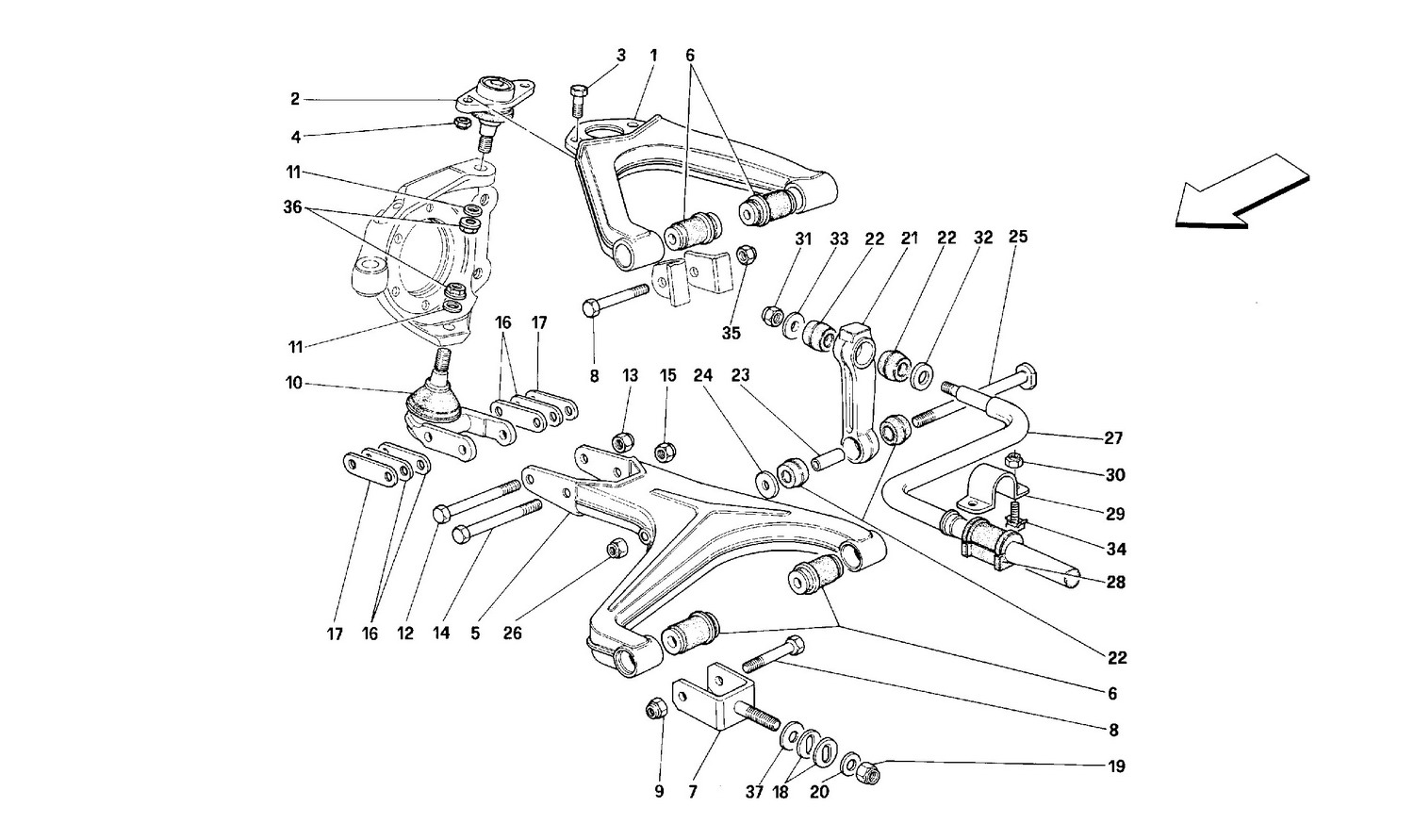 Schematic: Front Suspension - Wishbones