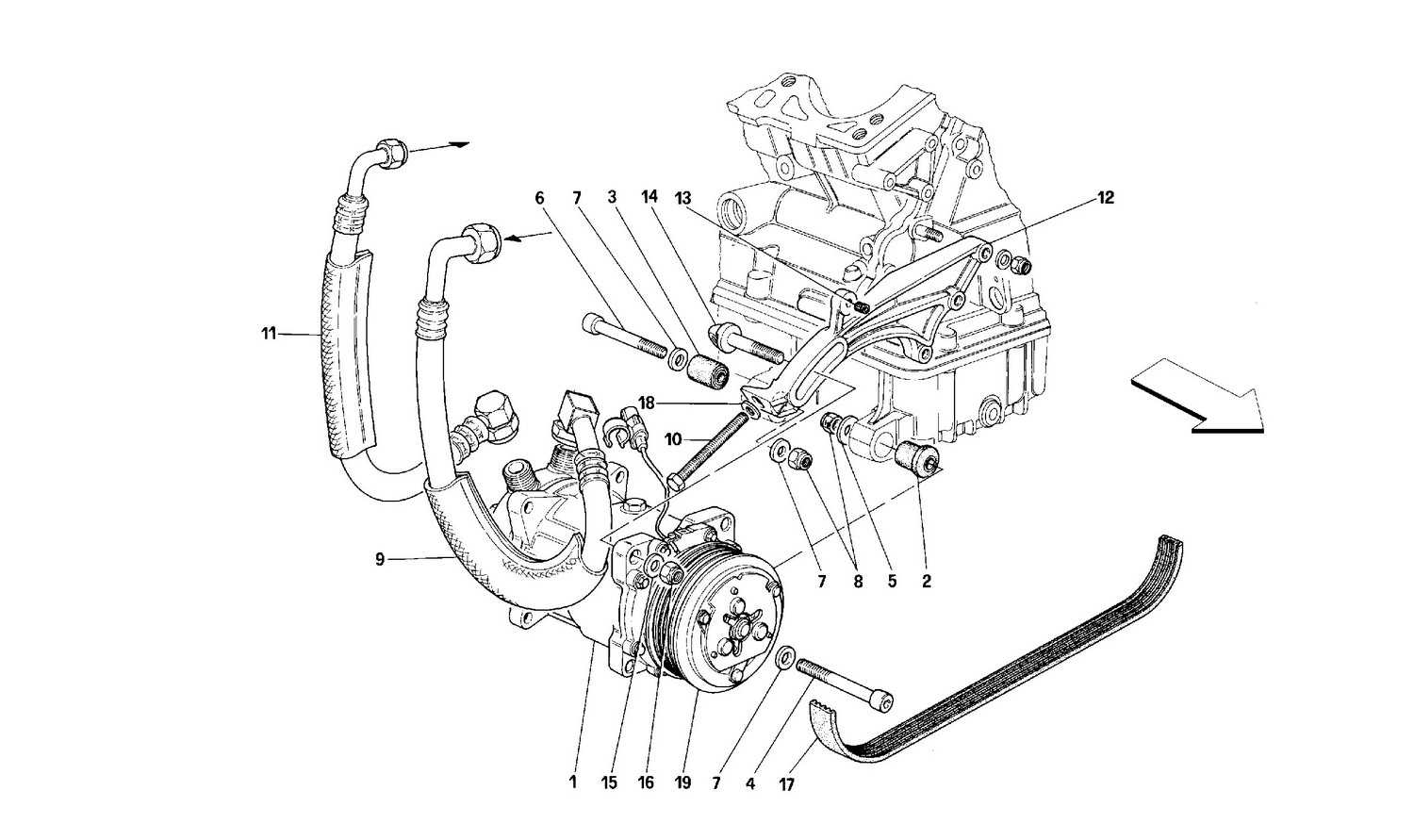 Schematic: Air Conditioning Compressor