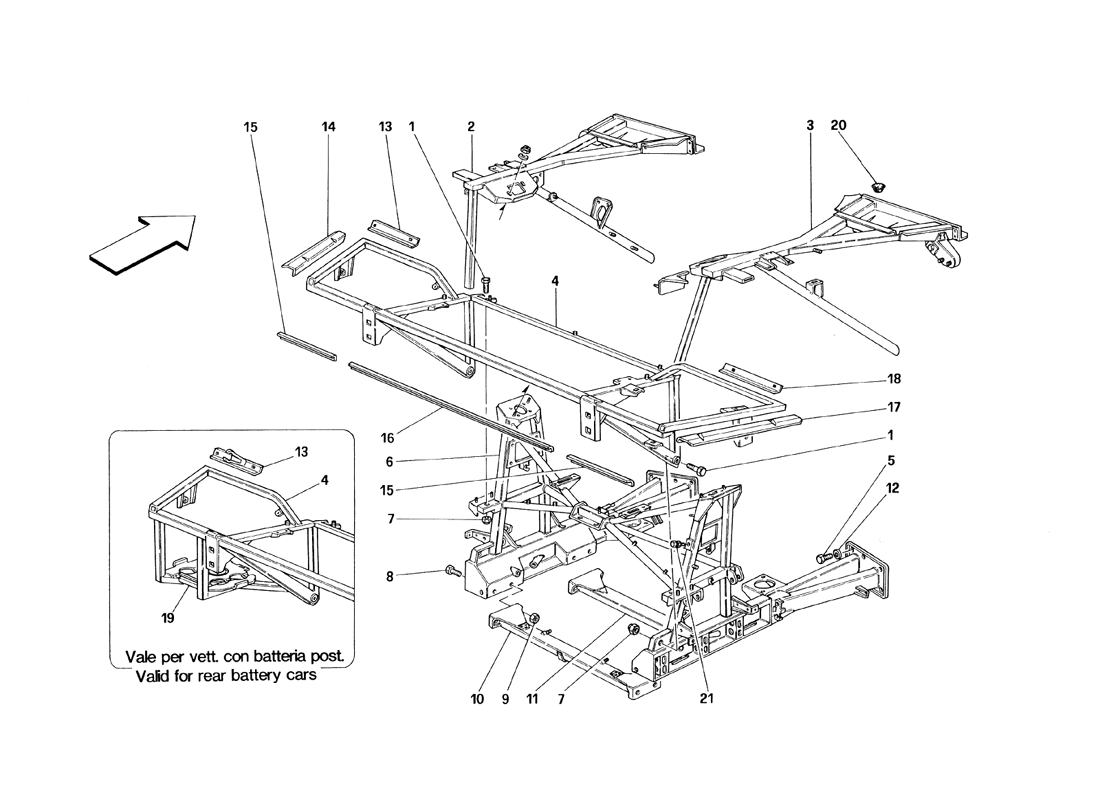 Schematic: Frame - Rear Part Elements