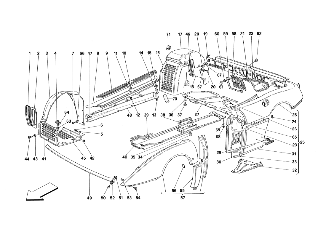 Schematic: Body - Outer Trims