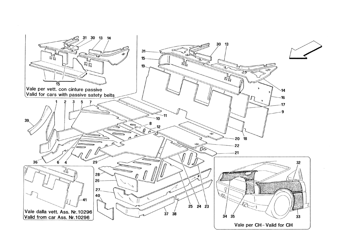 Schematic: Passengers Compartment Insulations - Valid For Tb - Valid Till Car Nr. 94909 Ts And Nr. 94268 Usa Ts