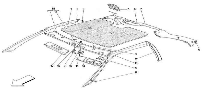 Schematic: Roof Trims - Valid For Tb