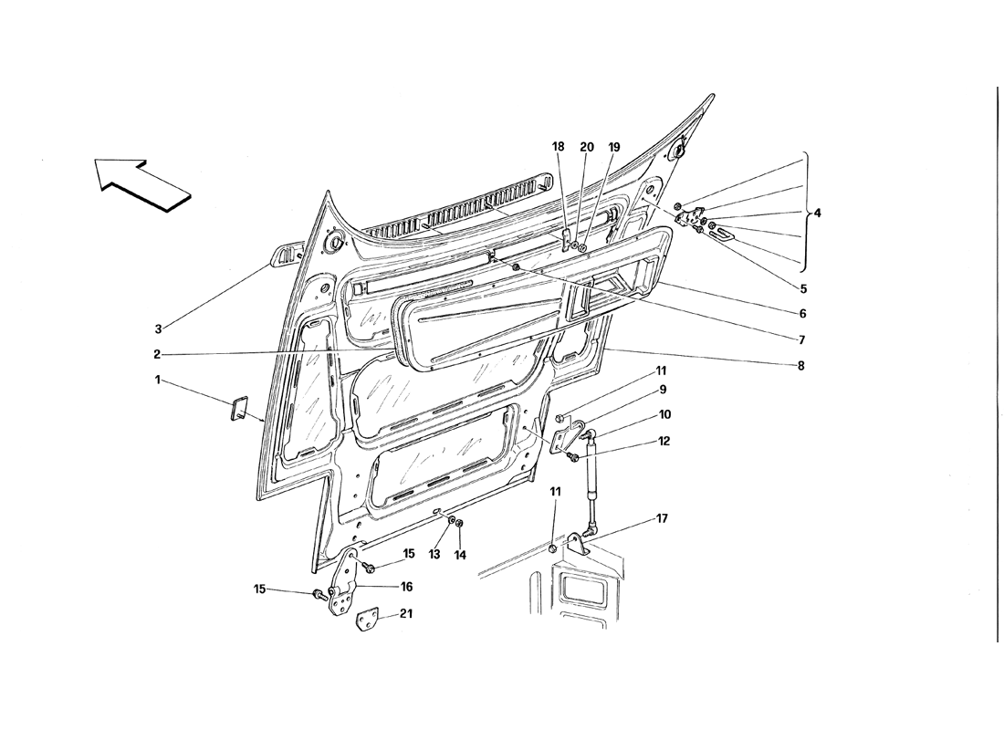 Schematic: Front Hood