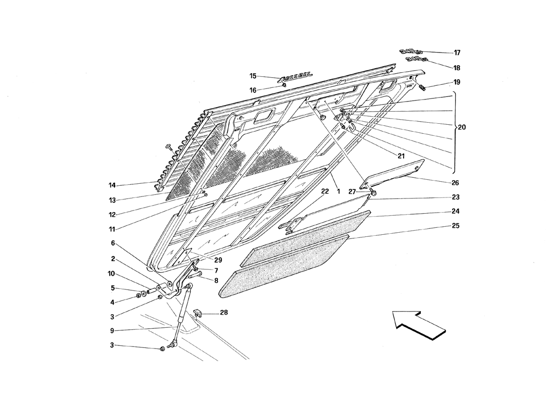 Schematic: Rear Hood