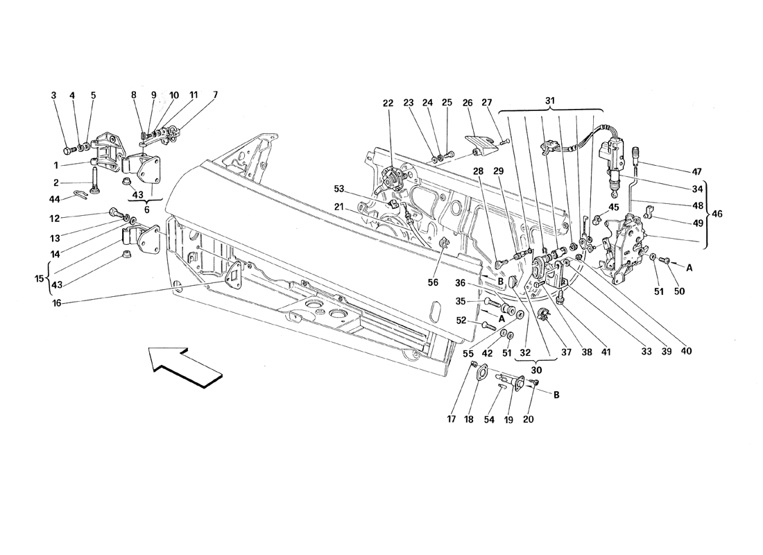 Schematic: Doors - Opening Control And Hinges