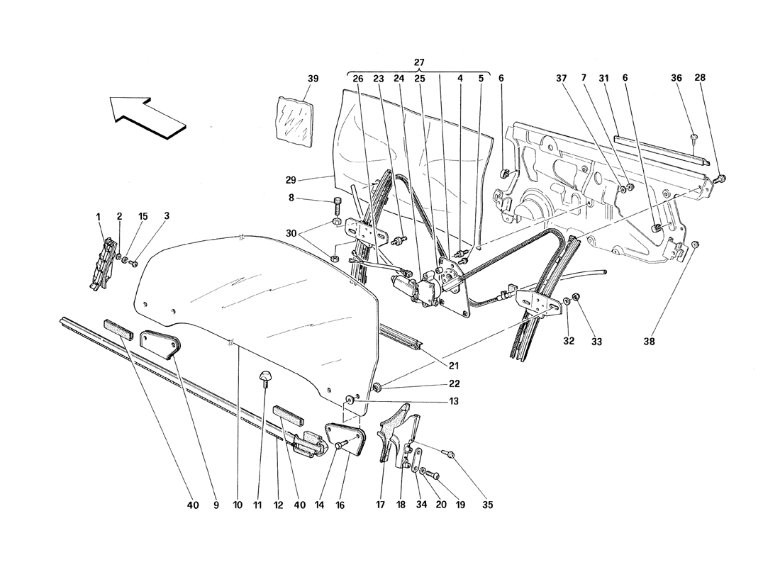 Schematic: Doors - Glass Lifting Device